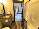 Upper level bathroom with tub/shower